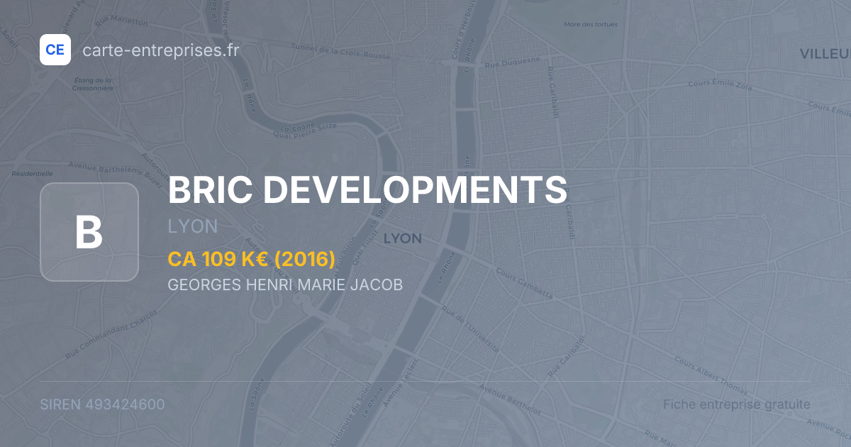 BRIC DEVELOPMENTS — 493424600 — fiche entreprise