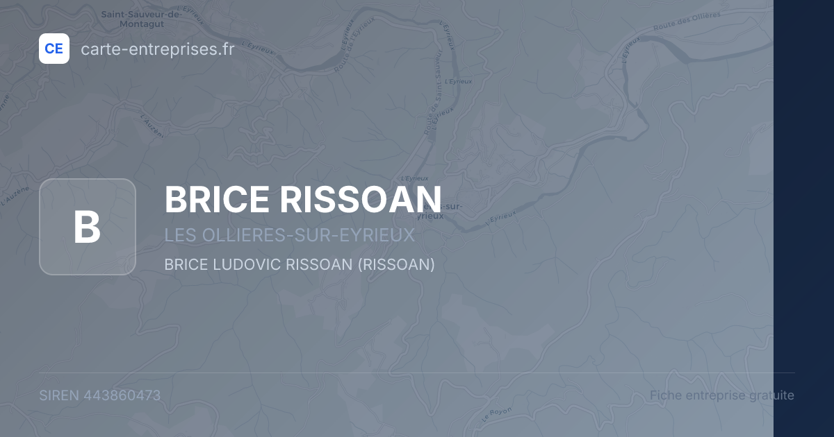 BRICE RISSOAN — 443860473 — fiche entreprise