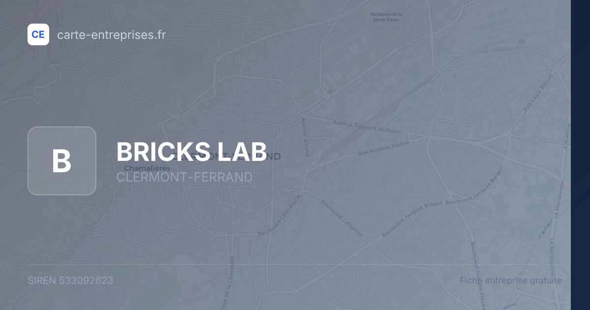 BRICKS LAB — 533092623 — fiche entreprise