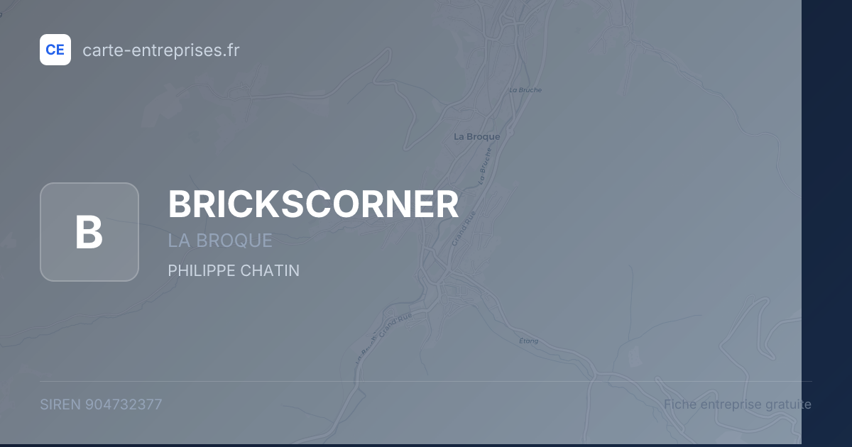 BRICKSCORNER — 904732377 — fiche entreprise