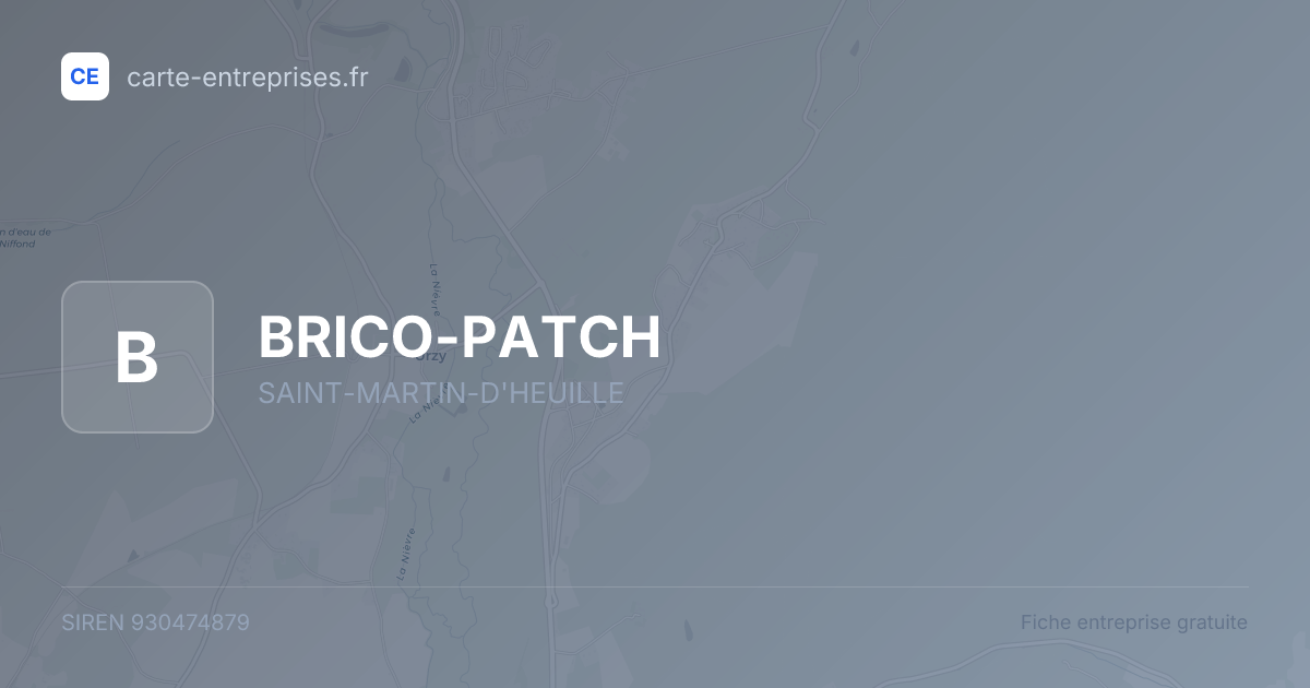 BRICO-PATCH — 930474879 — fiche entreprise