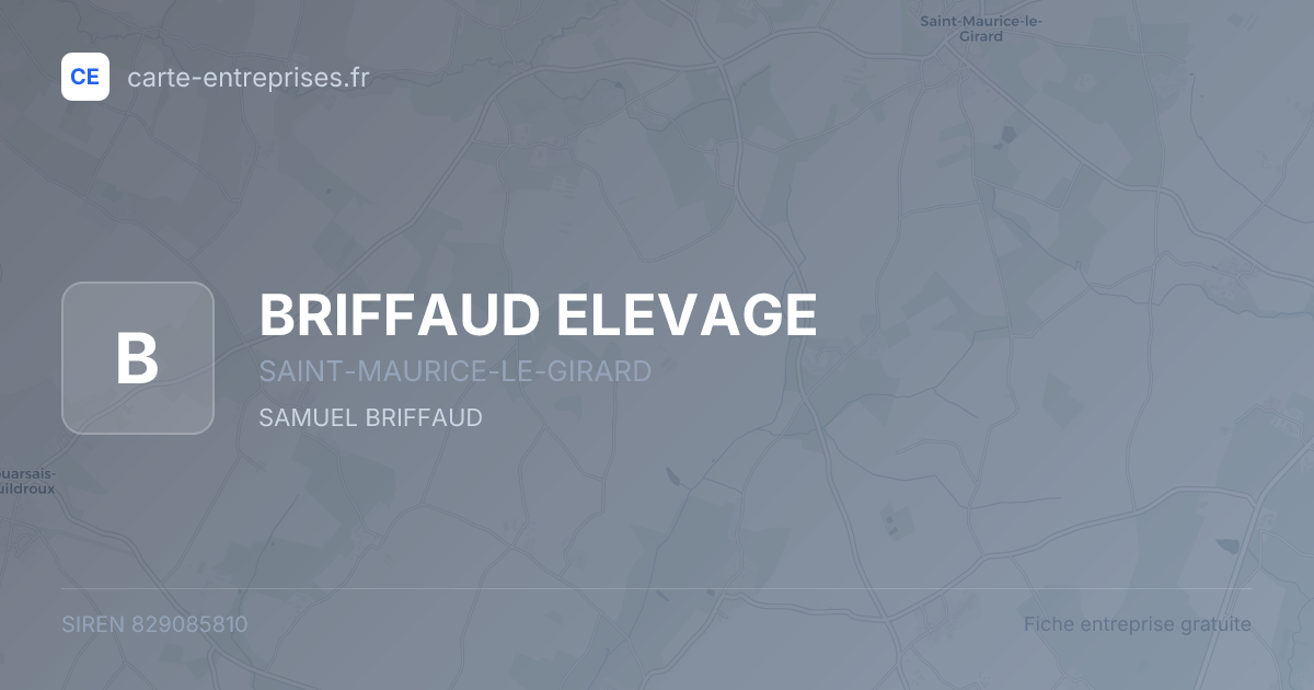 BRIFFAUD ELEVAGE — 829085810 — fiche entreprise