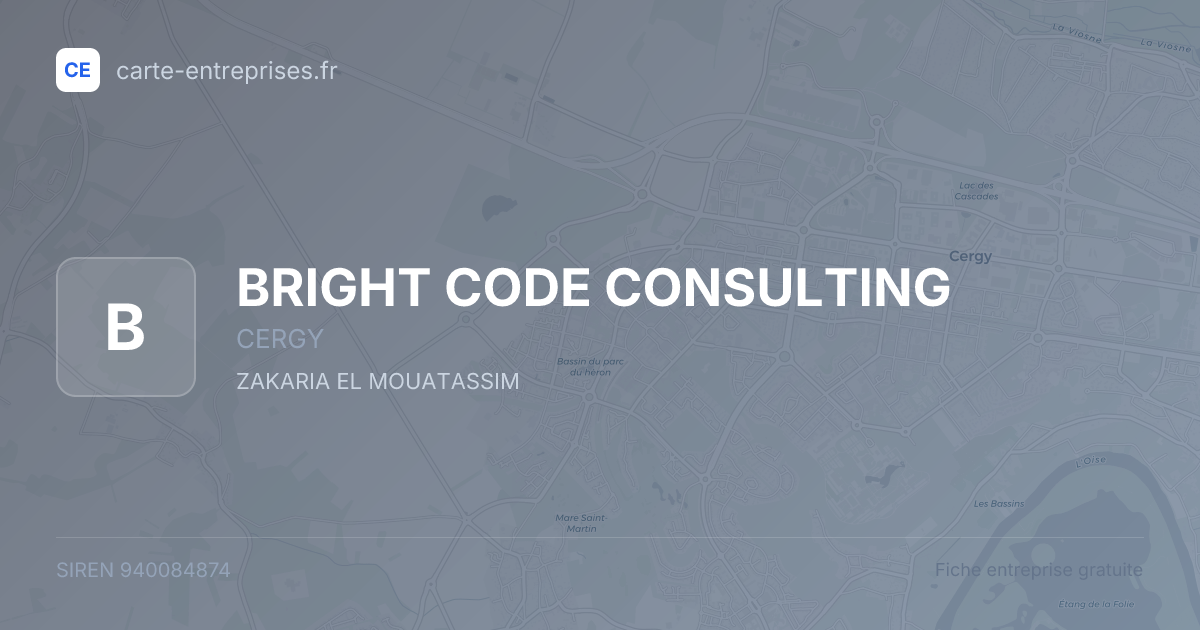 BRIGHT CODE CONSULTING — 940084874 — fiche entreprise