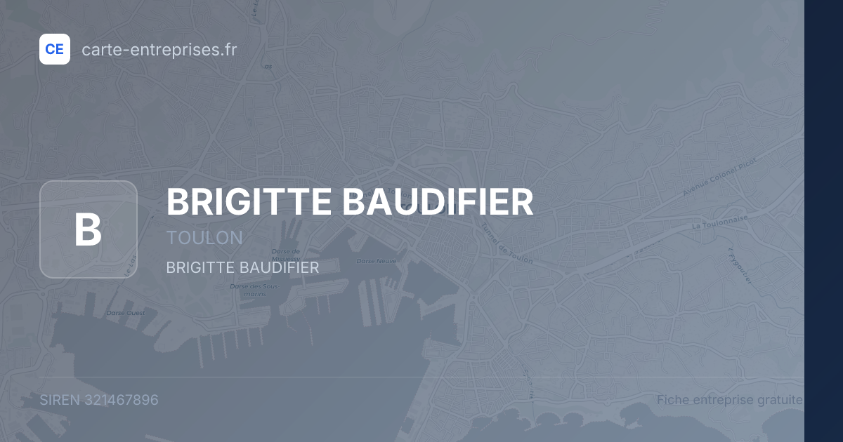 BRIGITTE BAUDIFIER — 321467896 — fiche entreprise