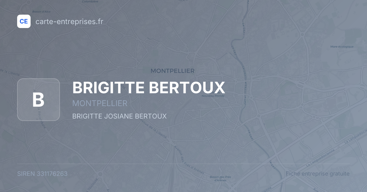 BRIGITTE BERTOUX — 331176263 — fiche entreprise
