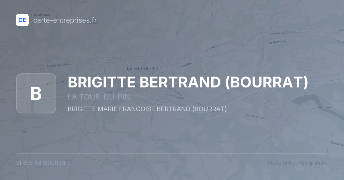 BRIGITTE BERTRAND (BOURRAT) — 481909034 — fiche entreprise