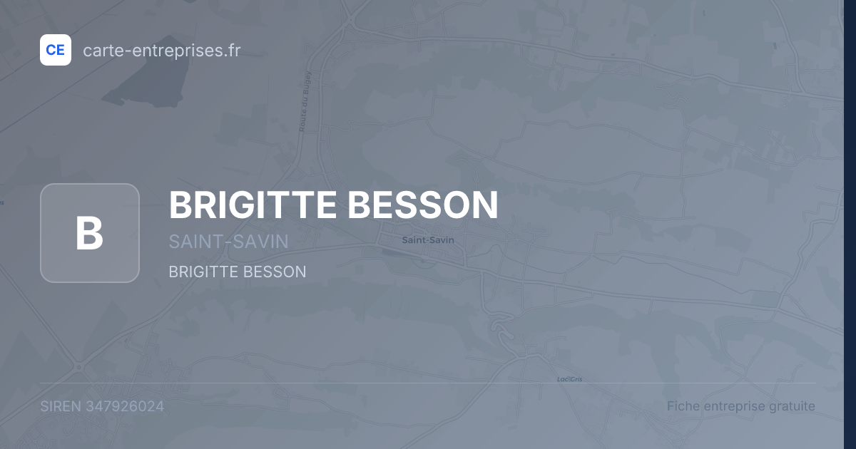 BRIGITTE BESSON — 347926024 — fiche entreprise