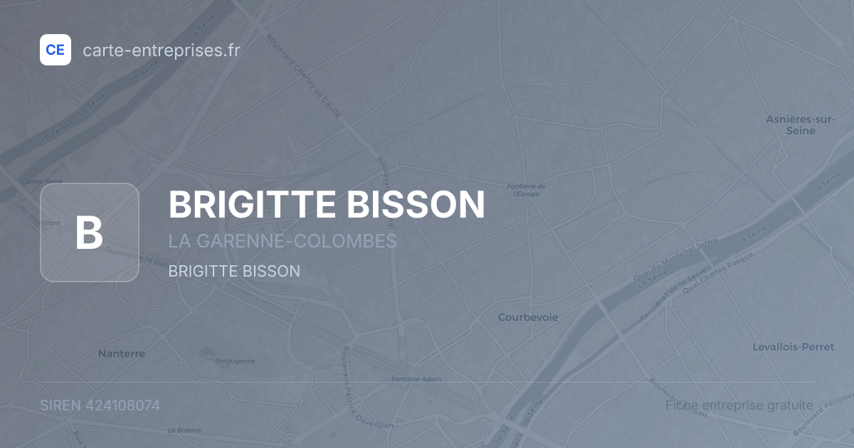 BRIGITTE BISSON — 424108074 — fiche entreprise