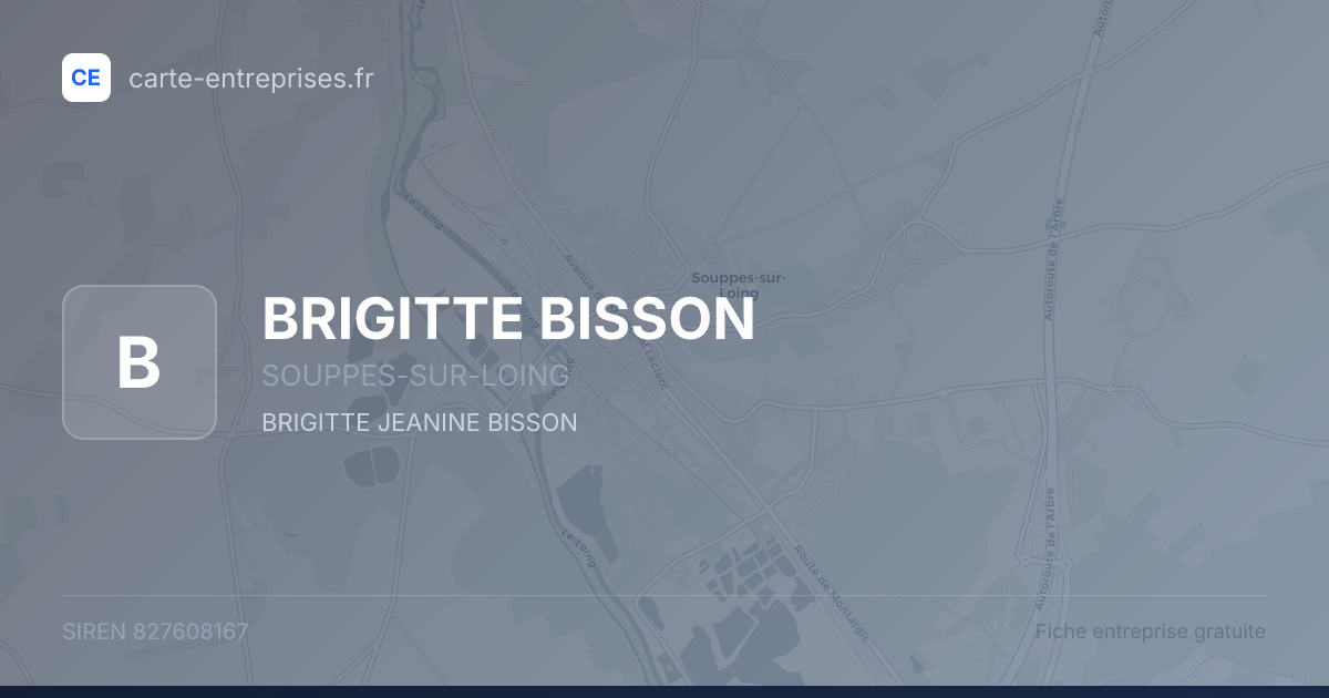 BRIGITTE BISSON — 827608167 — fiche entreprise