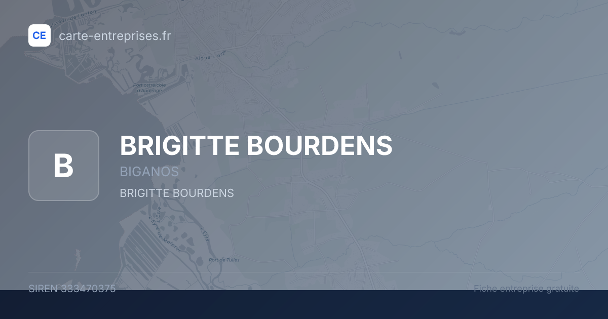 BRIGITTE BOURDENS — 333470375 — fiche entreprise