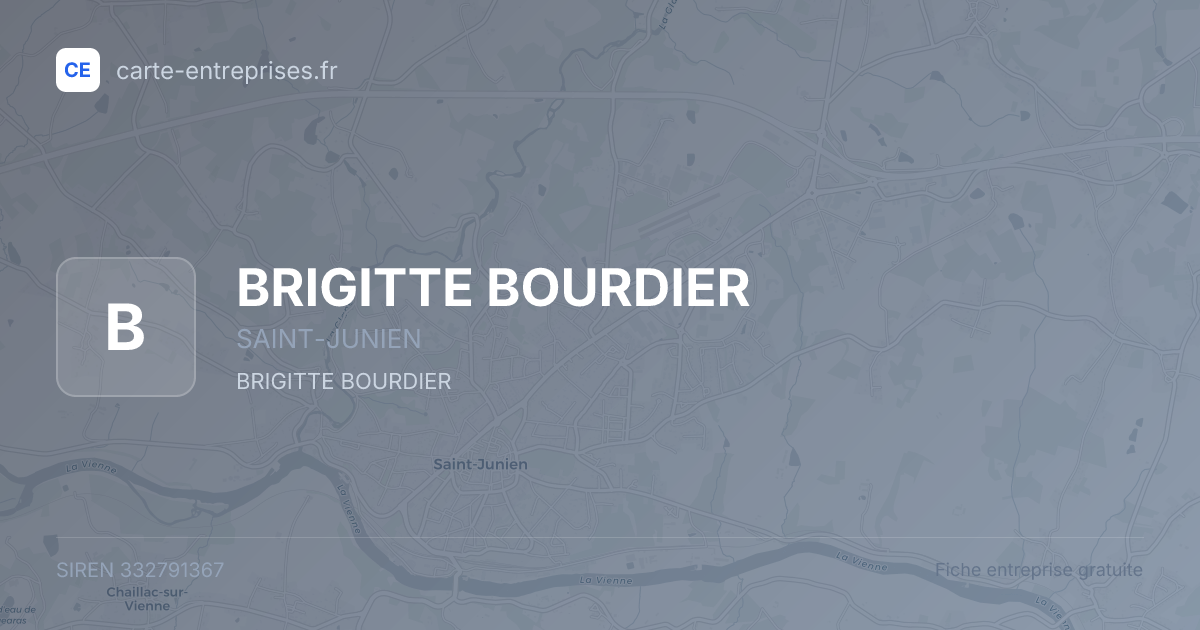 BRIGITTE BOURDIER — 332791367 — fiche entreprise