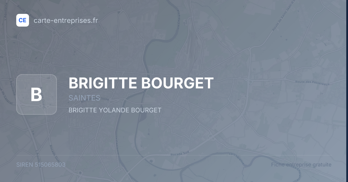 BRIGITTE BOURGET — 515065803 — fiche entreprise