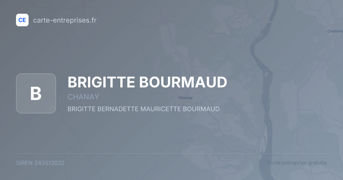 BRIGITTE BOURMAUD — 343513032 — fiche entreprise