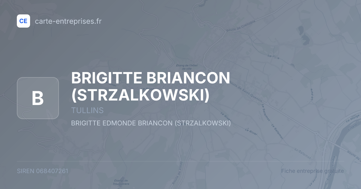 BRIGITTE BRIANCON (STRZALKOWSKI) — 068407261 — fiche entreprise