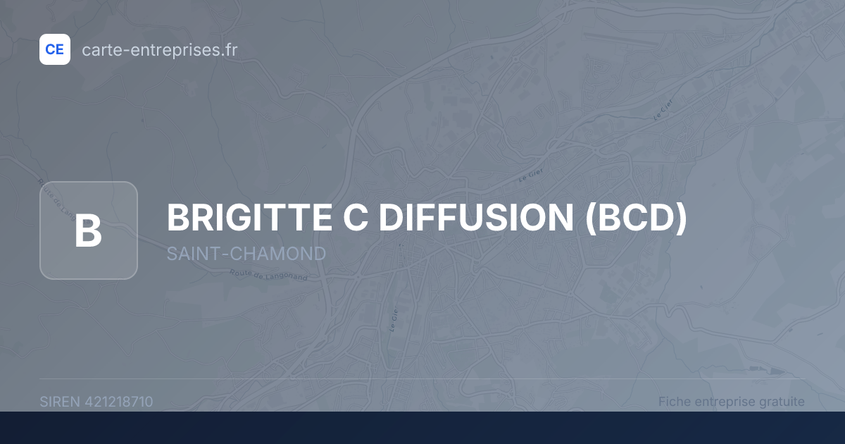 BRIGITTE C DIFFUSION (BCD) — 421218710 — fiche entreprise