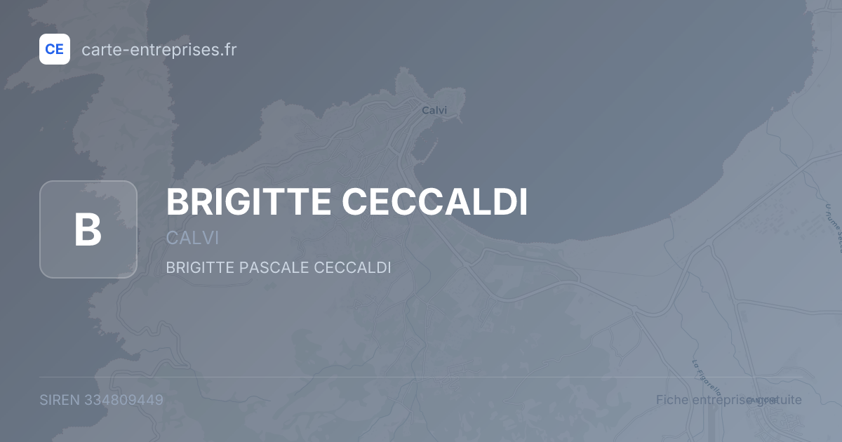 BRIGITTE CECCALDI — 334809449 — fiche entreprise