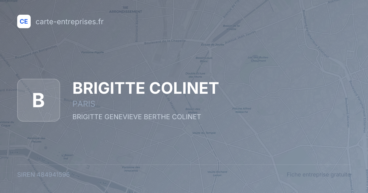 BRIGITTE COLINET — 484941596 — fiche entreprise