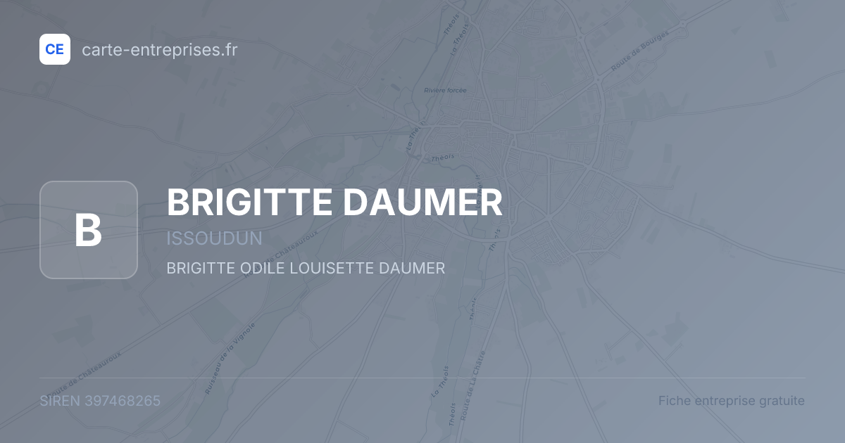BRIGITTE DAUMER — 397468265 — fiche entreprise