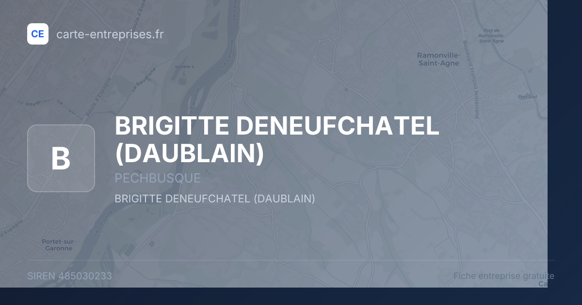 BRIGITTE DENEUFCHATEL (DAUBLAIN) — 485030233 — fiche entreprise