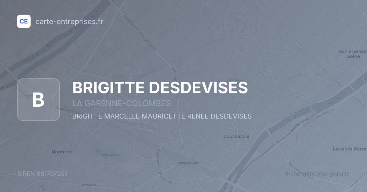 BRIGITTE DESDEVISES — 881707251 — fiche entreprise