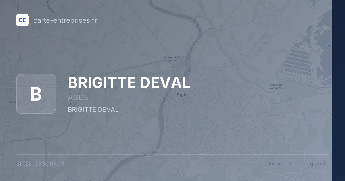 BRIGITTE DEVAL — 333011450 — fiche entreprise