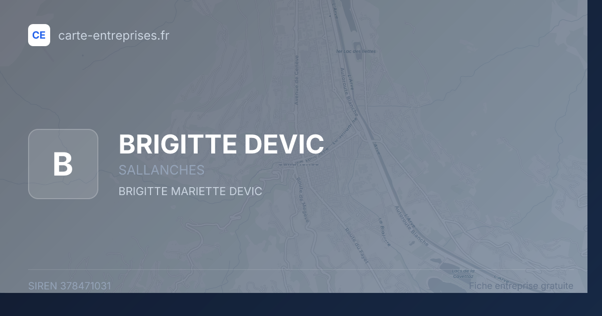 BRIGITTE DEVIC — 378471031 — fiche entreprise
