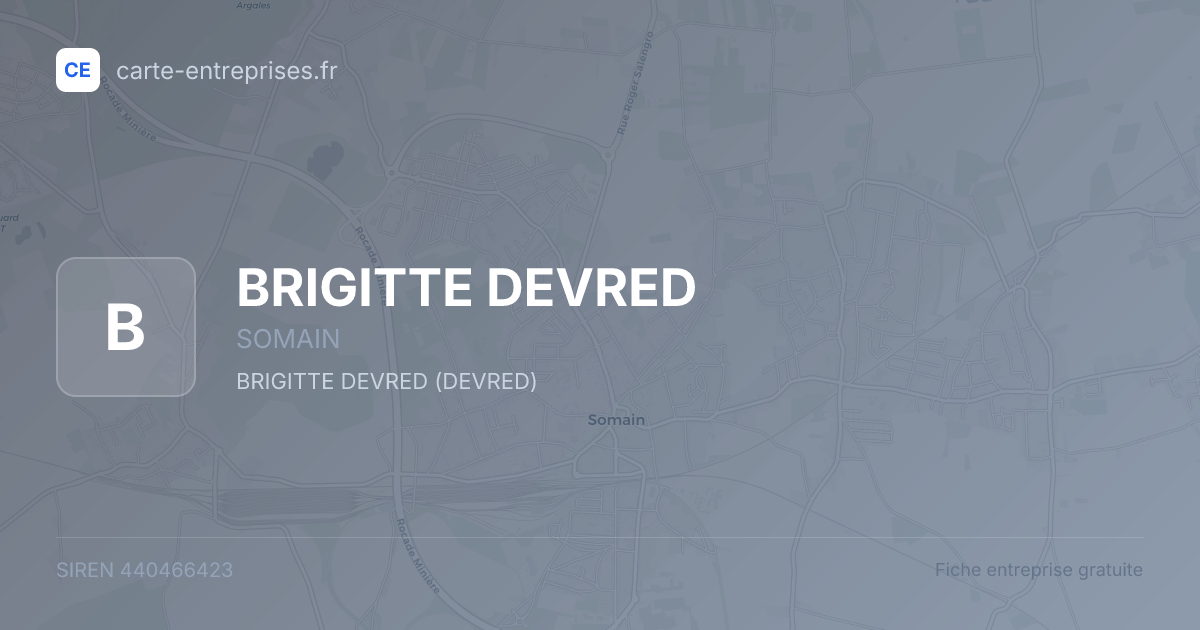 BRIGITTE DEVRED — 440466423 — fiche entreprise