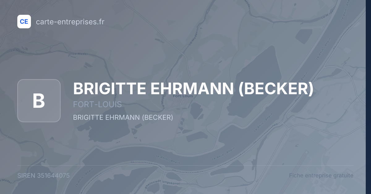 BRIGITTE EHRMANN (BECKER) — 351644075 — fiche entreprise