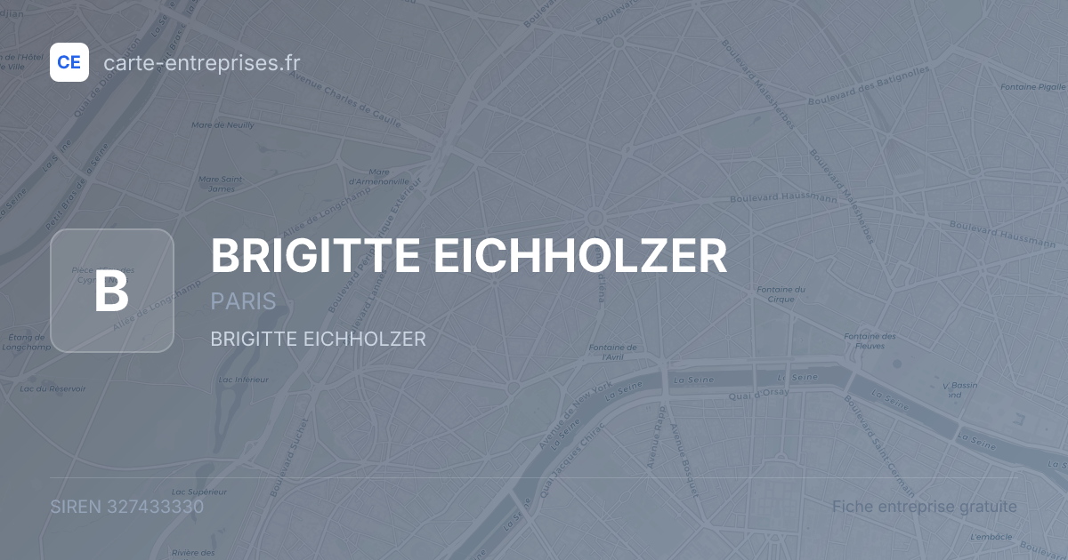 BRIGITTE EICHHOLZER — 327433330 — fiche entreprise
