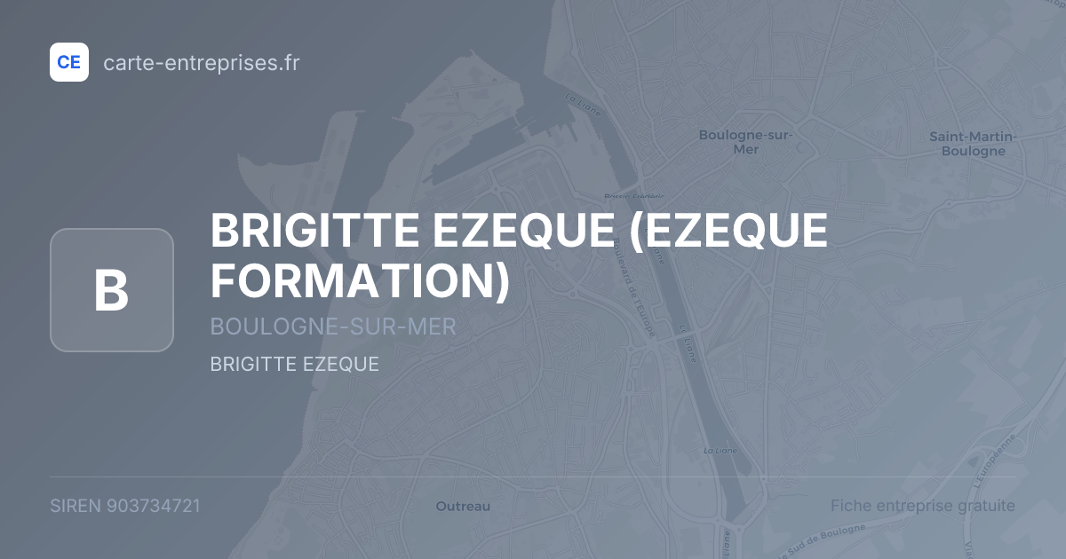 BRIGITTE EZEQUE (EZEQUE FORMATION) — 903734721 — fiche entreprise
