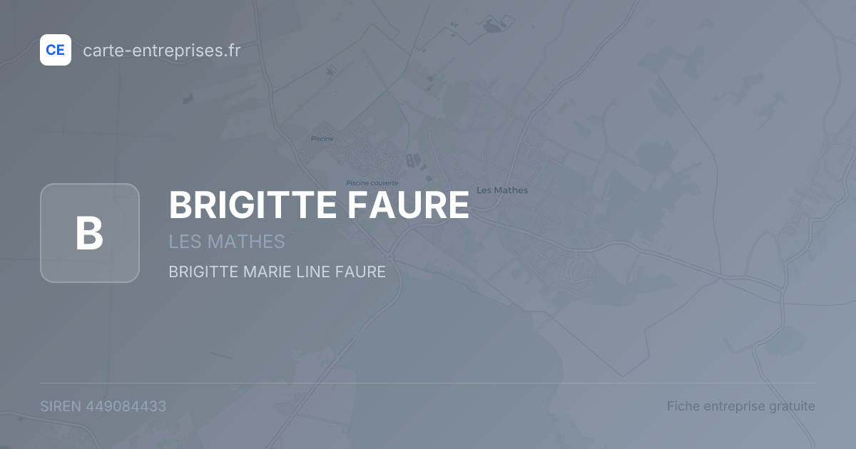 BRIGITTE FAURE — 449084433 — fiche entreprise