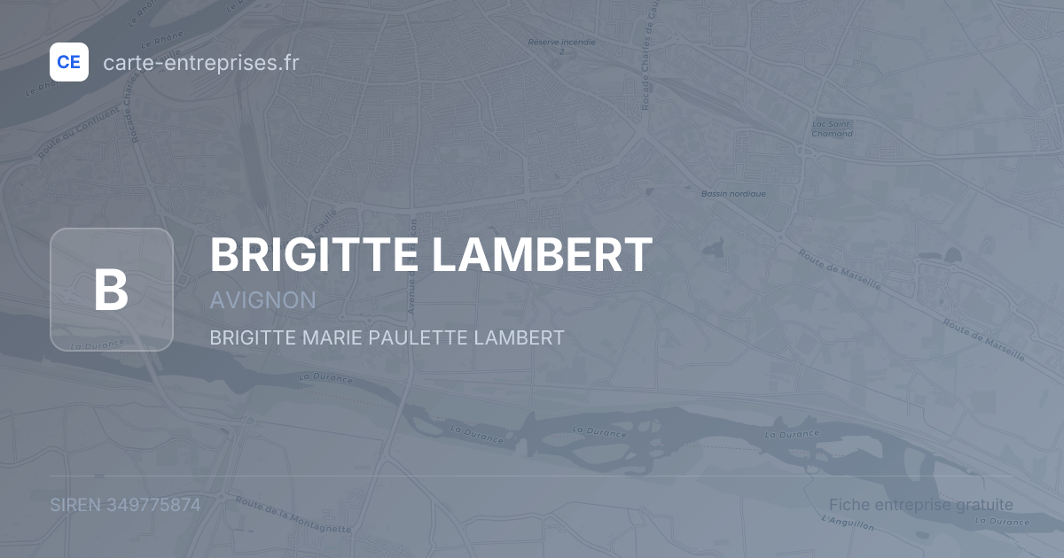 BRIGITTE LAMBERT — 349775874 — fiche entreprise