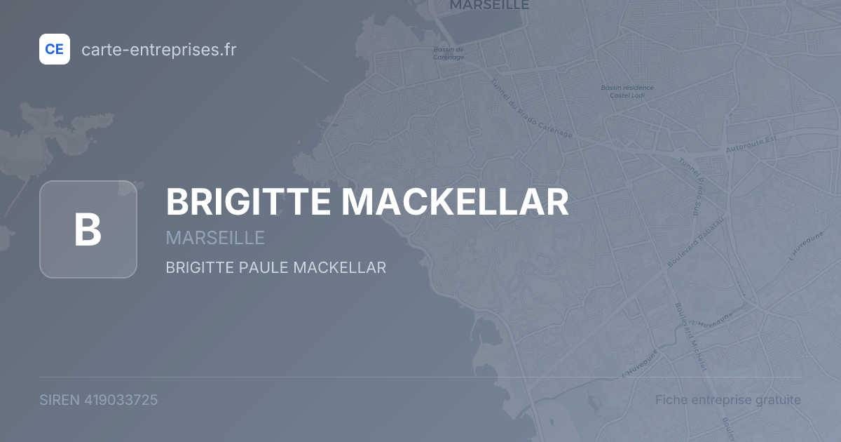 BRIGITTE MACKELLAR — 419033725 — fiche entreprise