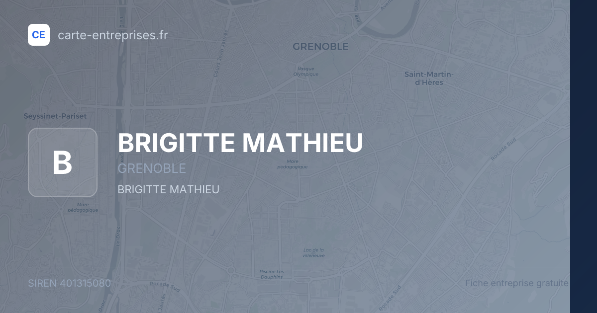 BRIGITTE MATHIEU — 401315080 — fiche entreprise
