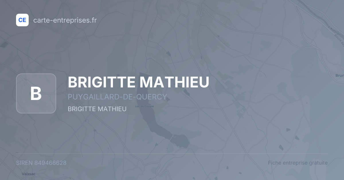 BRIGITTE MATHIEU — 849466628 — fiche entreprise
