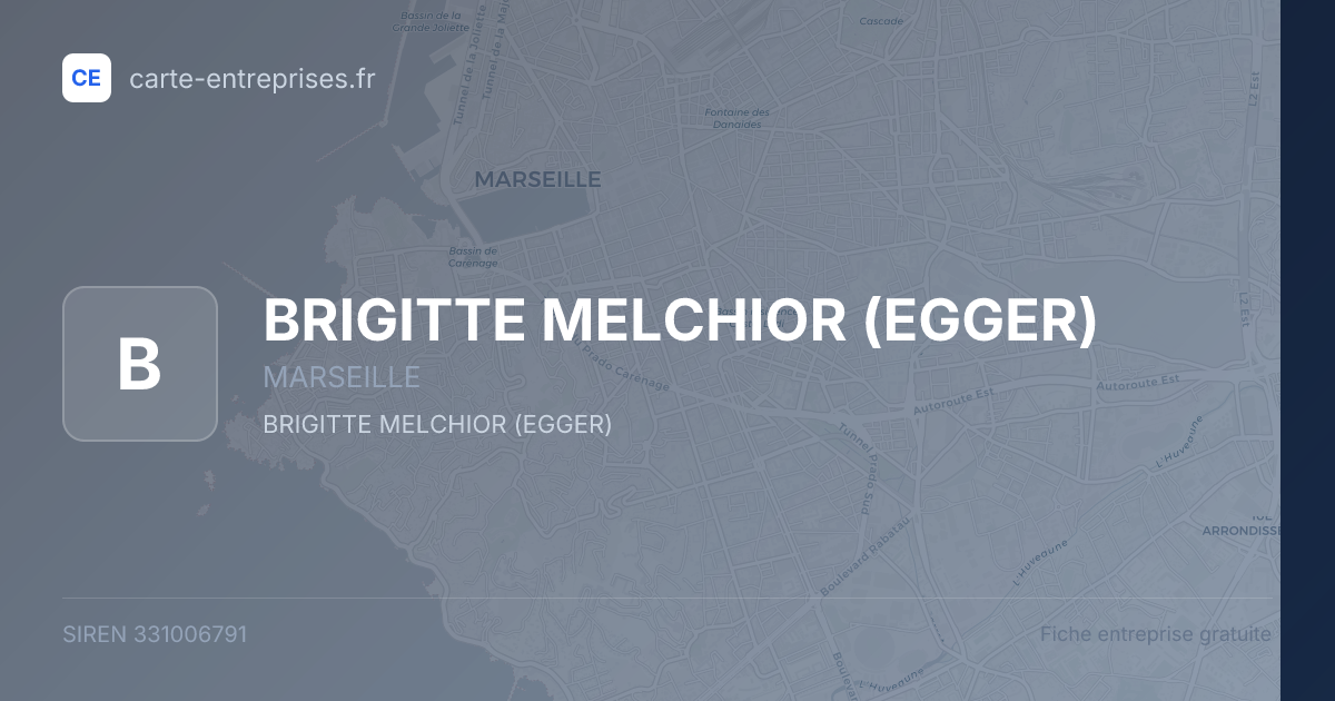 BRIGITTE MELCHIOR (EGGER) — 331006791 — fiche entreprise