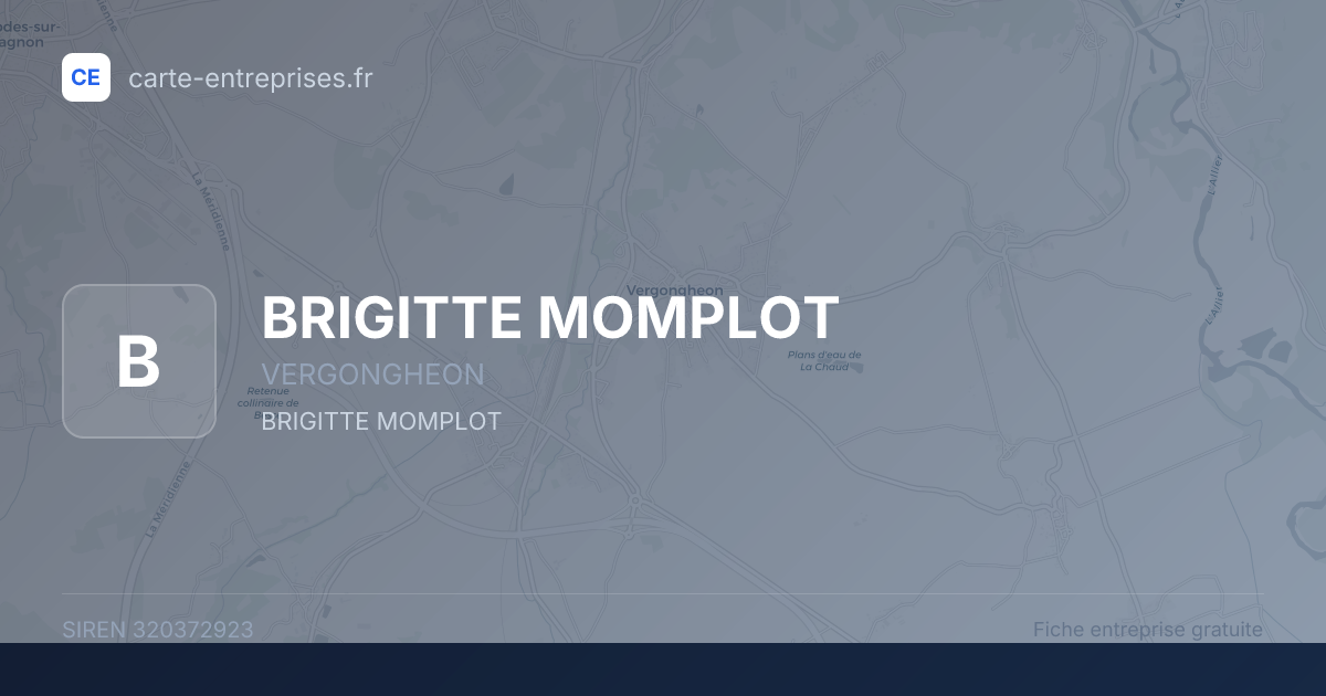 BRIGITTE MOMPLOT — 320372923 — fiche entreprise