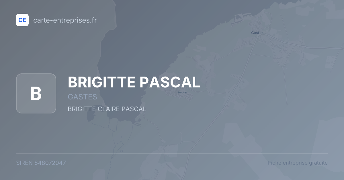 BRIGITTE PASCAL — 848072047 — fiche entreprise