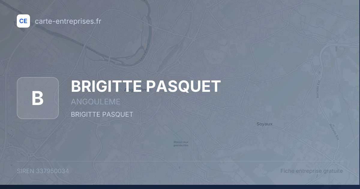 BRIGITTE PASQUET — 337950034 — fiche entreprise