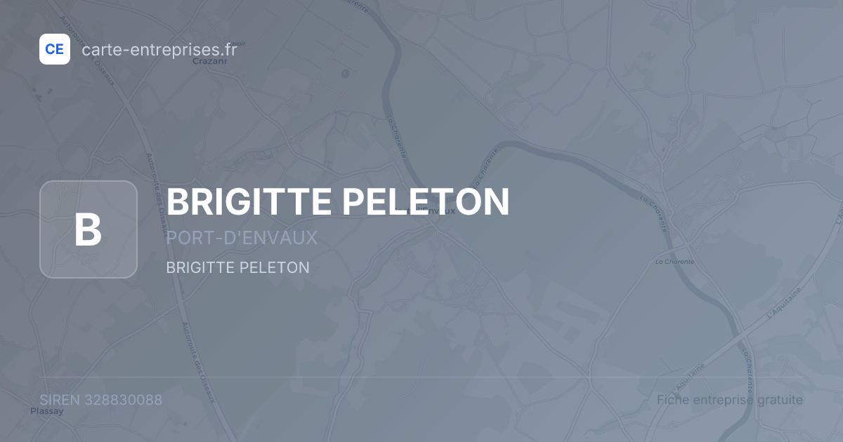 BRIGITTE PELETON — 328830088 — fiche entreprise