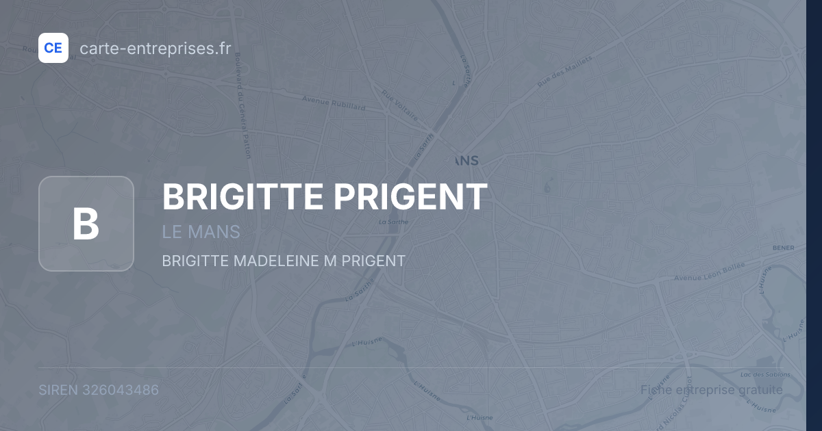 BRIGITTE PRIGENT — 326043486 — fiche entreprise