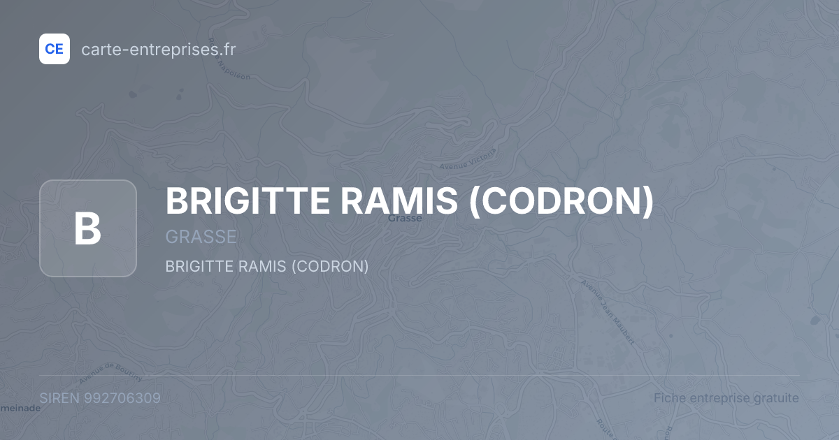 BRIGITTE RAMIS (CODRON) — 992706309 — fiche entreprise
