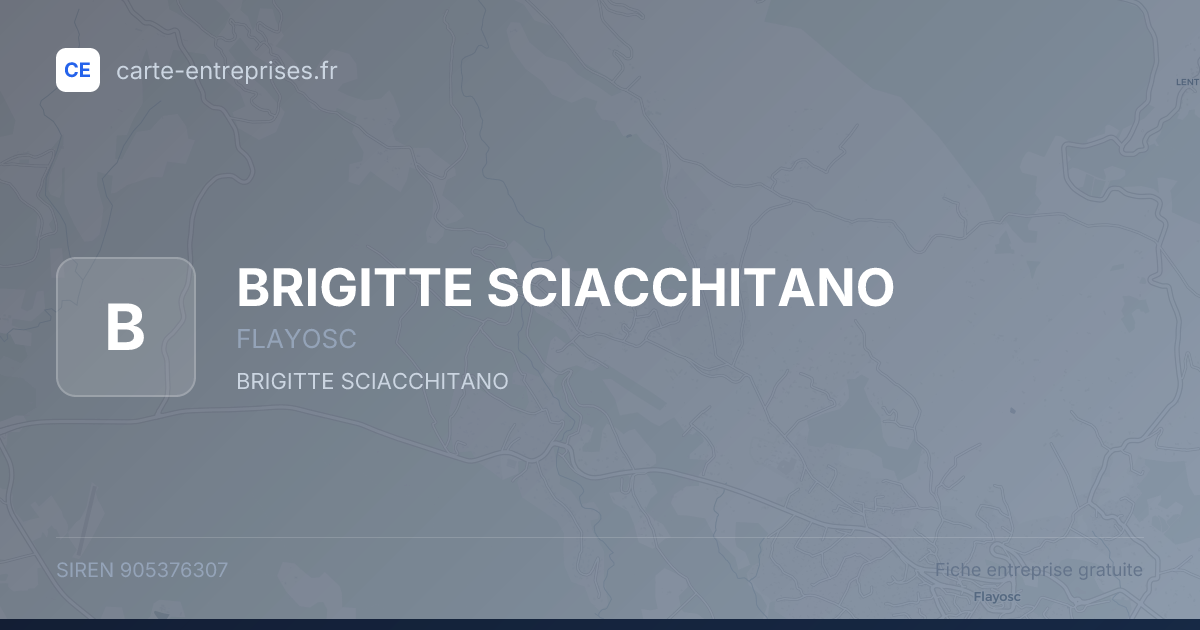 BRIGITTE SCIACCHITANO — 905376307 — fiche entreprise
