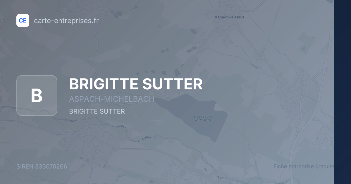 BRIGITTE SUTTER — 333070266 — fiche entreprise