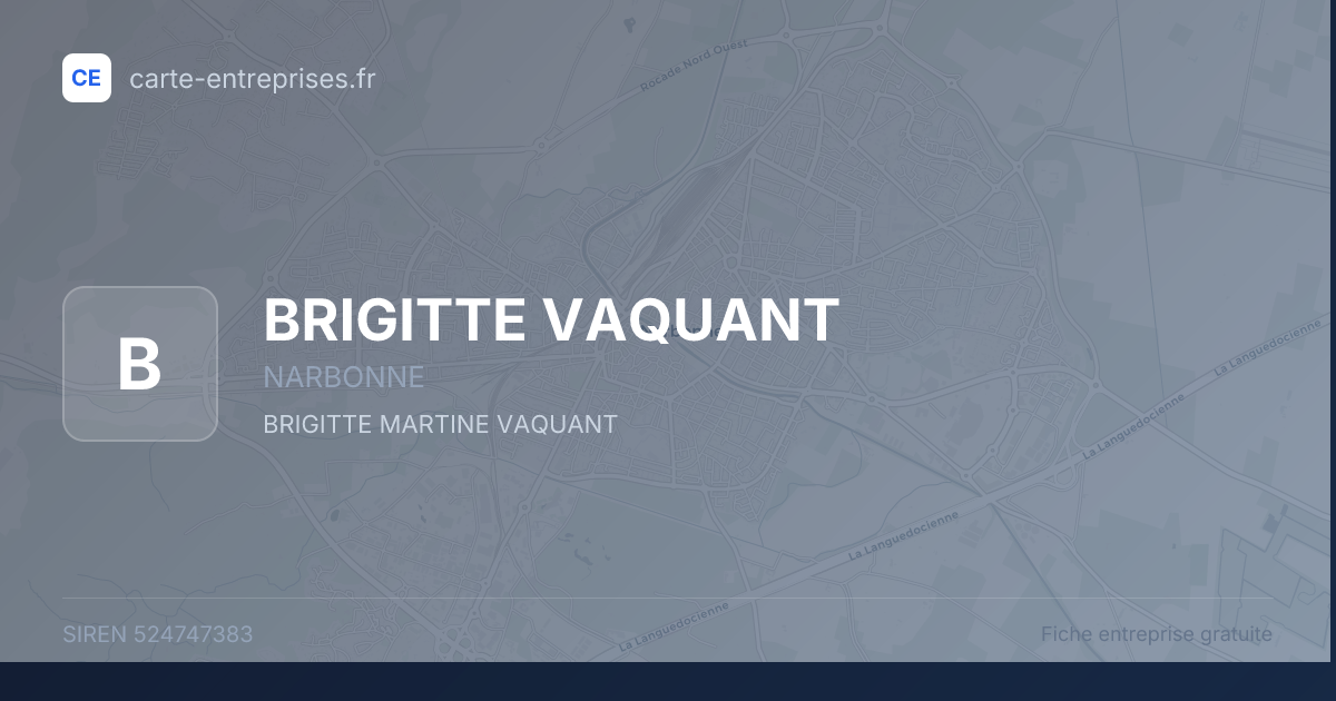 BRIGITTE VAQUANT — 524747383 — fiche entreprise
