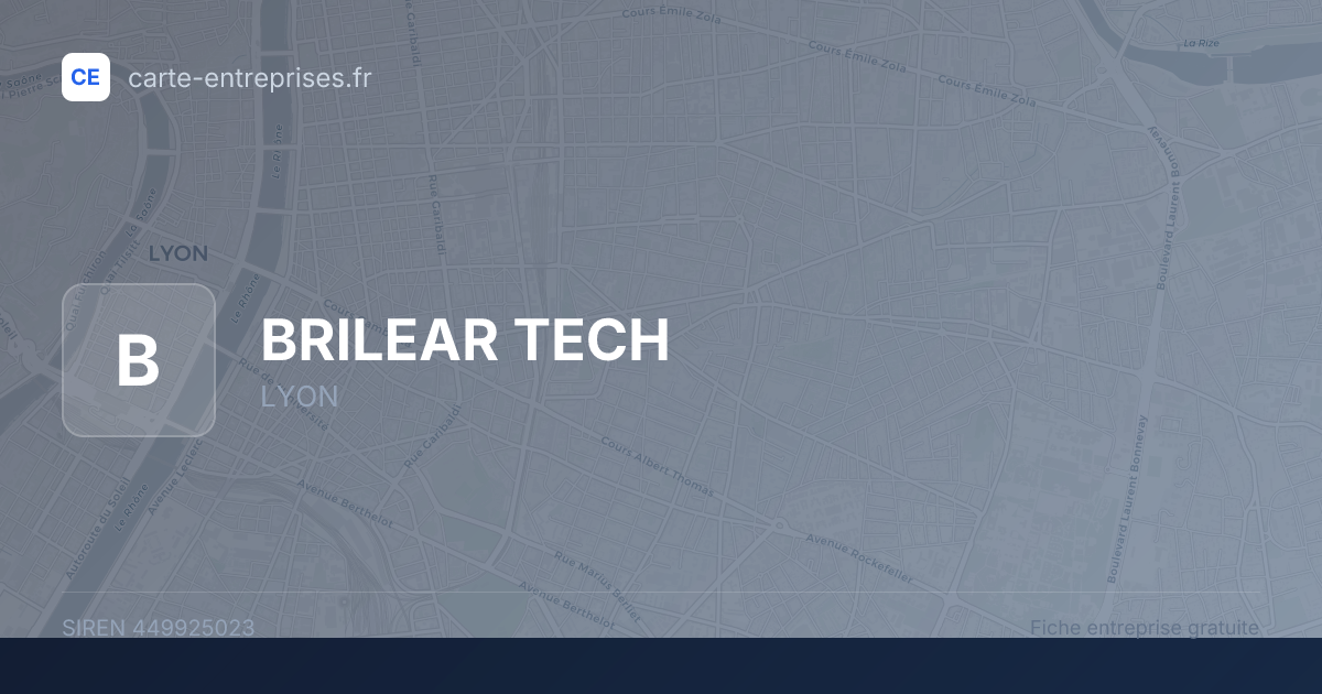 BRILEAR TECH — 449925023 — fiche entreprise