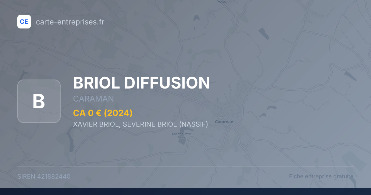 BRIOL DIFFUSION — 421882440 — fiche entreprise