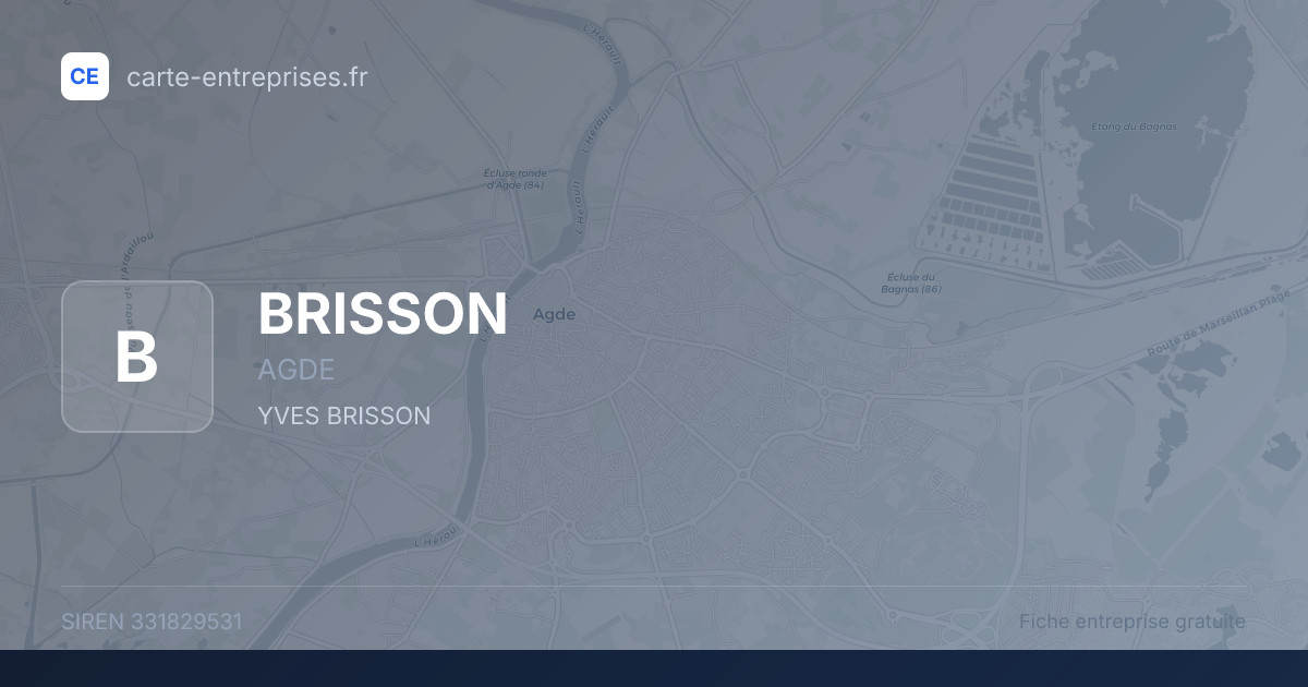 BRISSON — 331829531 — fiche entreprise