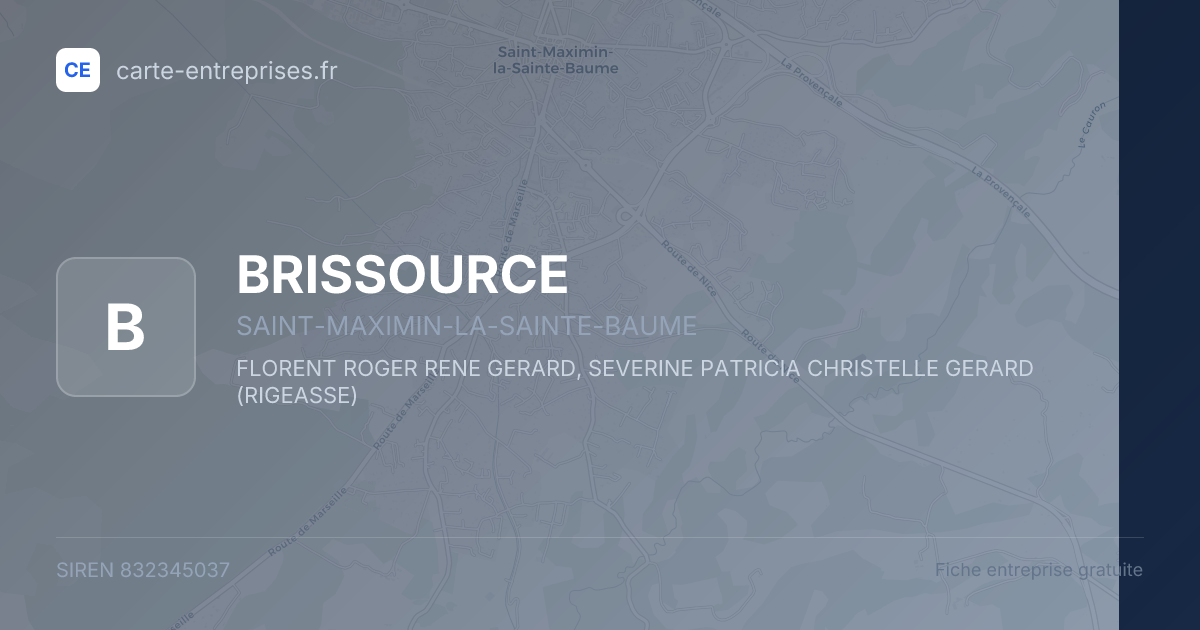 BRISSOURCE — 832345037 — fiche entreprise