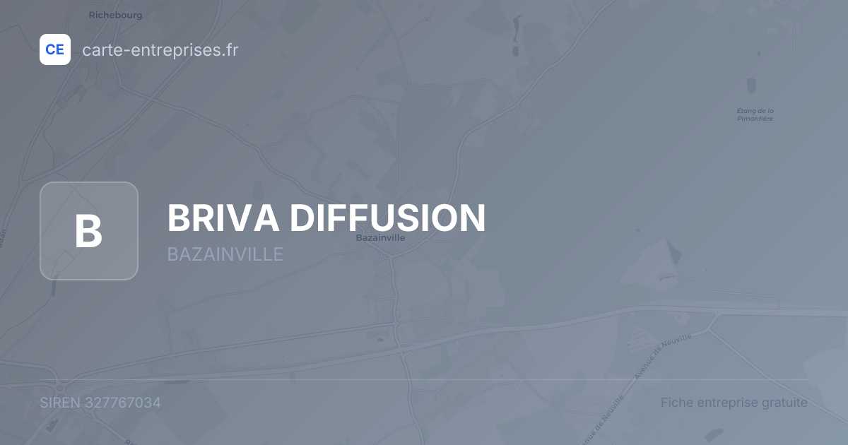 BRIVA DIFFUSION — 327767034 — fiche entreprise
